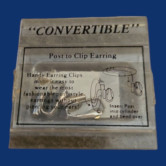 5/$25 VTG One Pair Convertible Post to Clip-on Earring Clips - Picture 1 of 5